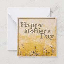Glücklicher Muttertag auf der Vintagen Blume Wiese Mitteilungskarte