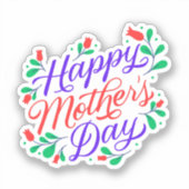 Glücklicher Muttertag Aufkleber (Vorderseite)