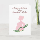 Glücklicher Muttertag, aufsehende Mutter, Silhouet Karte (Vorderseite)