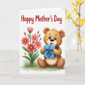 Glücklicher Muttertag Bär Karte (Gelbe Blume)
