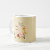 GLÜCKLICHER MUTTERTAG (BEIGE)KAFFEE-TASSE KAFFEETASSE (Vorderseite Links)