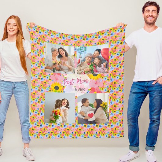 Glücklicher Muttertag, beste Mama je Fleecedecke