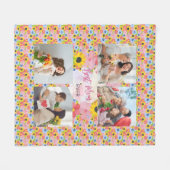 Glücklicher Muttertag, beste Mama je Fleecedecke (Vorderseite (Horizontal))