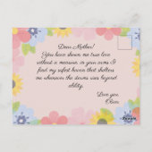 Glücklicher Muttertag, beste Mama je Postkarte (Rückseite)