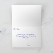 Glücklicher Muttertag, blaue Rose Karte (Innenseite)