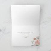 Glücklicher Muttertag| Blume in Gold und Rosa Karte (Innenseite)