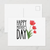 Glücklicher Muttertag Blumen Postkarte (Vorne/Hinten)