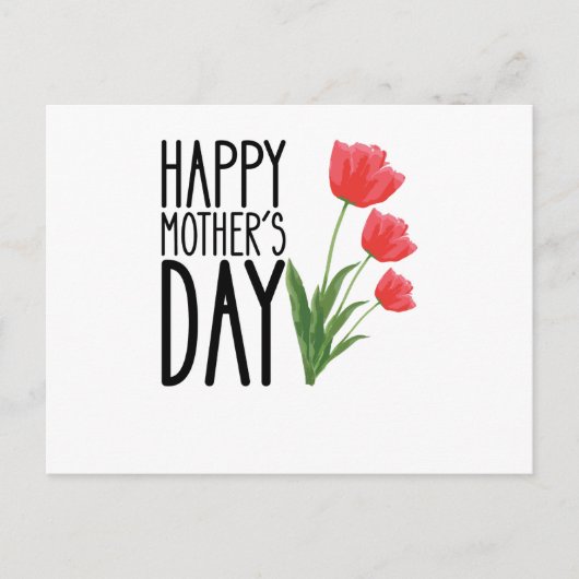 Glücklicher Muttertag Blumen Postkarte (Vorderseite)