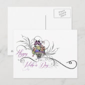 Glücklicher Muttertag Blumenstraußkorb Postkarte (Vorne/Hinten)
