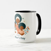 Glücklicher Muttertag - Die liebende Embrace einer Tasse (VorderseiteRechts)