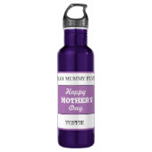 Glücklicher Muttertag Edelstahlflasche (Vorderseite)