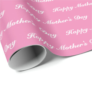 Glücklicher Muttertag, elegantes, rosa weißes Gesc Geschenkpapier