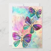 Glücklicher Muttertag - farbenfrohe Schmetterlinge (Rückseite)