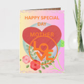 GLÜCKLICHER MUTTERTAG FEIERTAGSKARTE (Vorderseite)