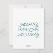 GLÜCKLICHER MUTTERTAG FEIERTAGSKARTE (Rückseite)