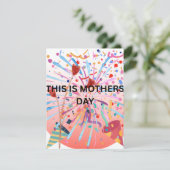 GLÜCKLICHER MUTTERTAG FEIERTAGSKARTE (Stehend Vorderseite)