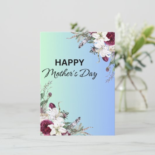 GLÜCKLICHER Muttertag Feiertagskarte (Stehend Vorderseite)