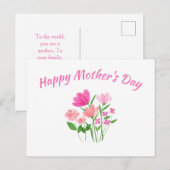 Glücklicher Muttertag - florale Postkarte voller L (Vorne/Hinten)