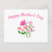Glücklicher Muttertag - florale Postkarte voller L (Vorderseite)