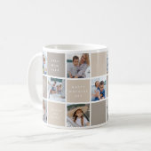 Glücklicher Muttertag-Fotogitter-Andenken Kaffeetasse (Vorderseite Links)
