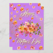 Glücklicher Muttertag Frühling Florals Feiertagskarte (Vorne/Hinten)