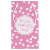 Glücklicher Muttertag - Fun Hot Pink Punkte Kleine Geschenktüte (Rückseite)