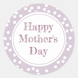 Glücklicher Muttertag - Fun Lavender Punkt Runder Aufkleber