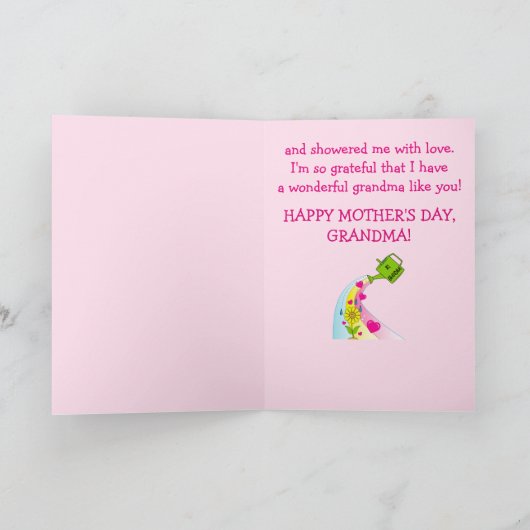 Glücklicher Muttertag für eine Großmutter Karte (Innenseite)