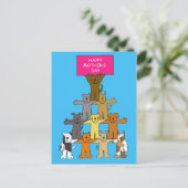 Glücklicher Muttertag für Hund Lover Postkarte (Stehend Vorderseite)