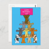 Glücklicher Muttertag für Hund Lover Postkarte (Vorne/Hinten)