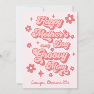 Glücklicher Muttertag für meine Groovy-Mama Feiertagskarte