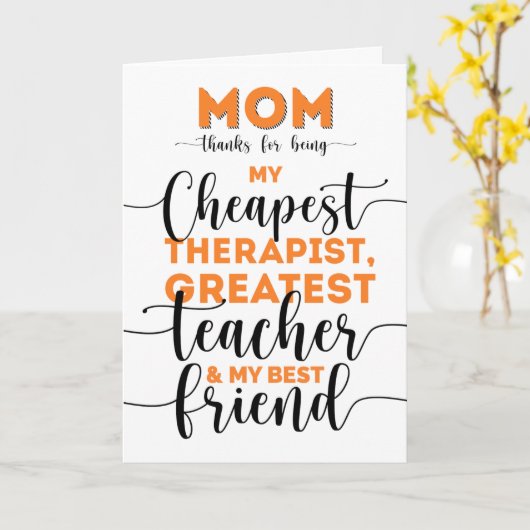 Glücklicher Muttertag für meinen besten Freund Karte (Gelbe Blume)