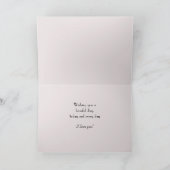 Glücklicher Muttertag für Partner Rose Petals Gruß Karte (Innenseite)