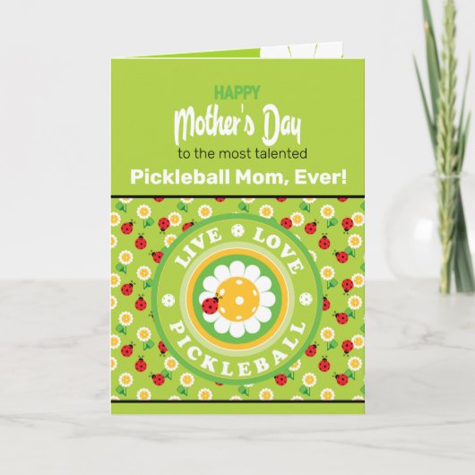 Glücklicher Muttertag für Pickleball-Mama, niedlic Karte (Vorderseite)