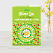 Glücklicher Muttertag für Pickleball-Mama, niedlic Karte (Gelbe Blume)