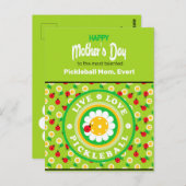 Glücklicher Muttertag für Pickleball-Mama, niedlic Postkarte (Vorne/Hinten)