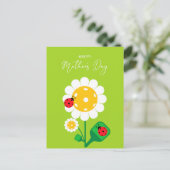 Glücklicher Muttertag für Pickleball-Mama, niedlic Postkarte (Stehend Vorderseite)