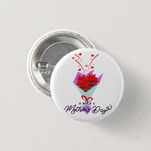GLÜCKLICHER MUTTERTAG GESCHENK BUTTON (Vorne & Hinten)