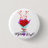 GLÜCKLICHER MUTTERTAG GESCHENK BUTTON (Vorderseite)
