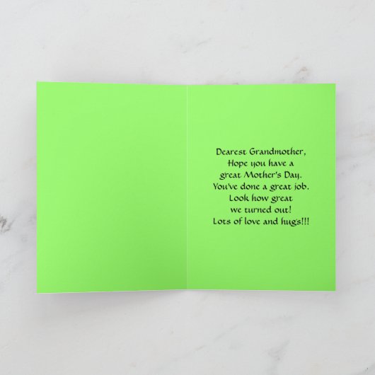 Glücklicher Muttertag Großmutterlilie im Tal Karte (Innenseite)