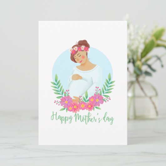 Glücklicher Muttertag - Grußkarte  Feiertagskarte (Stehend Vorderseite)