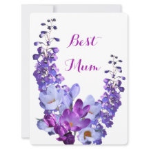 Glücklicher Muttertag hübscher lila Crocus Blumens