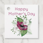 Glücklicher Muttertag - Hübsches Anemone-Blume-Spr Geschenkanhänger (Vorderseite)
