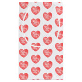 Glücklicher Muttertag im rosa Herz, Aquarellherz Kleine Geschenktüte (Rückseite)