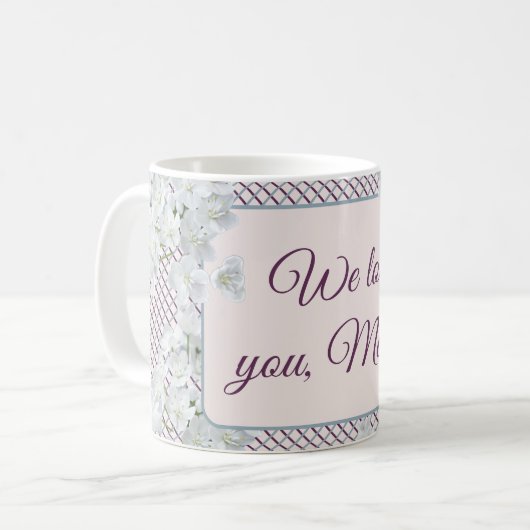 Glücklicher Muttertag Kaffeetasse (Vorderseite Links)