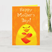 Glücklicher Muttertag, Karte mit Küken (Vorderseite)