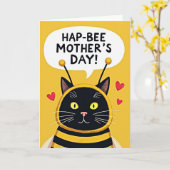 Glücklicher Muttertag Katzenkarte Karte (Gelbe Blume)