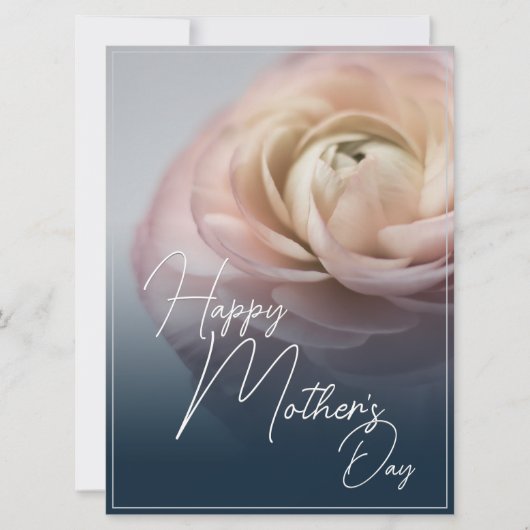 Glücklicher Muttertag mit Big Pink Rose (Vorderseite)