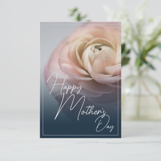 Glücklicher Muttertag mit Big Pink Rose (Stehend Vorderseite)