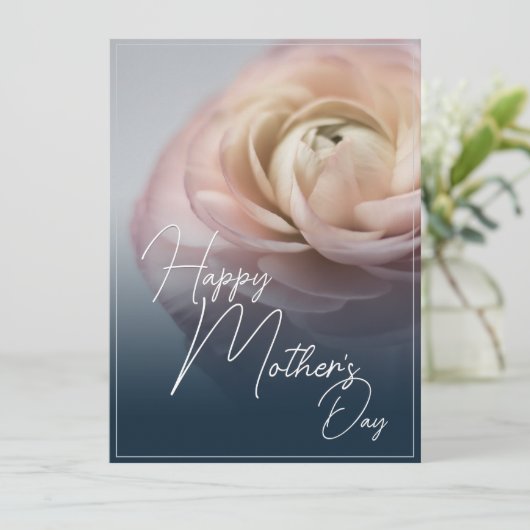 Glücklicher Muttertag mit Big Pink Rose (Stehend Vorderseite)